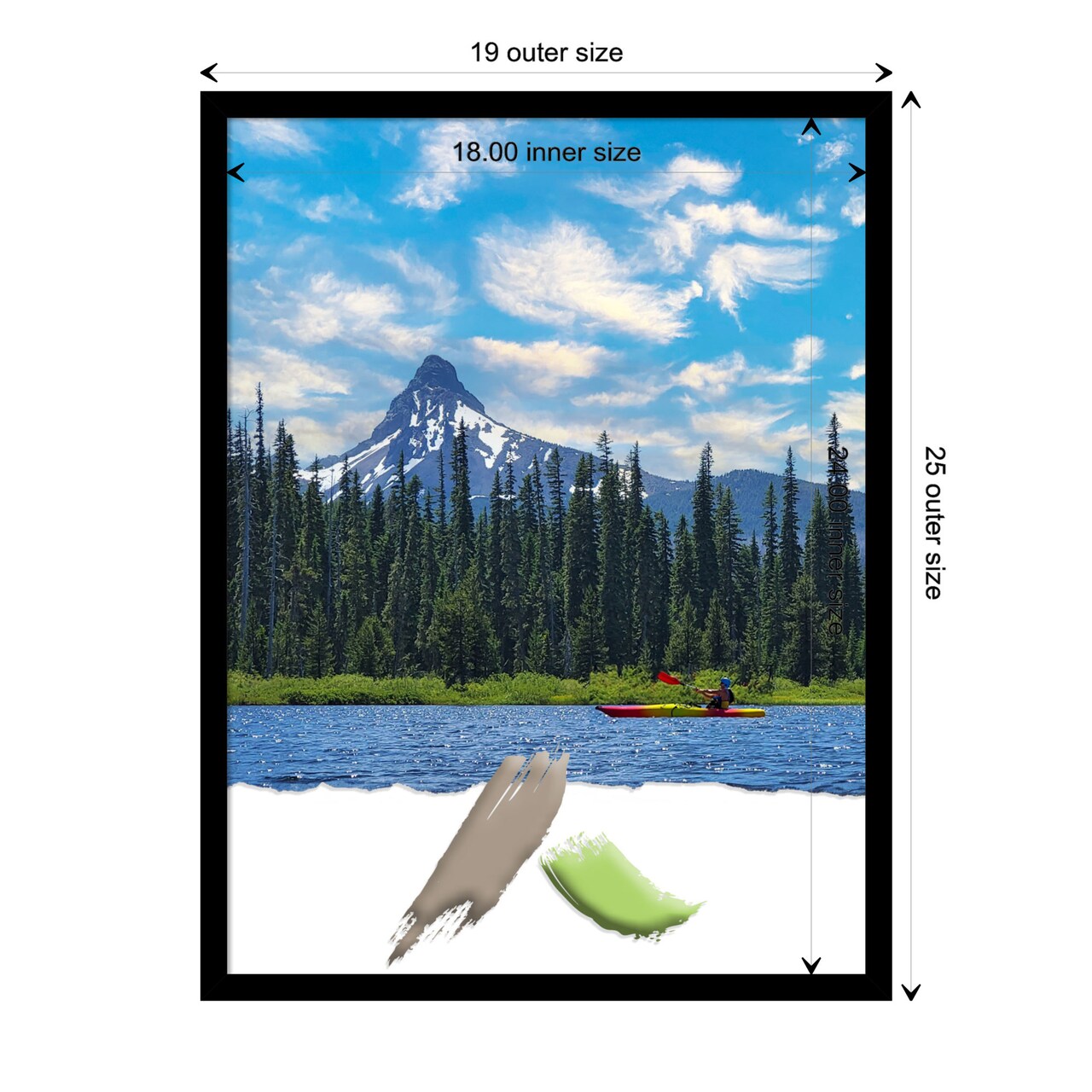 Black Gallery Deep Wood Picture Frame, Photo Frame, Art Frame